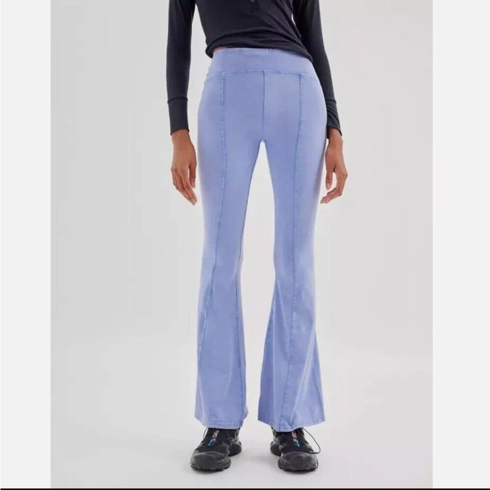 Boho Blue Flared Leggings Size Small Athleisure Luxe | Urban Outfitters